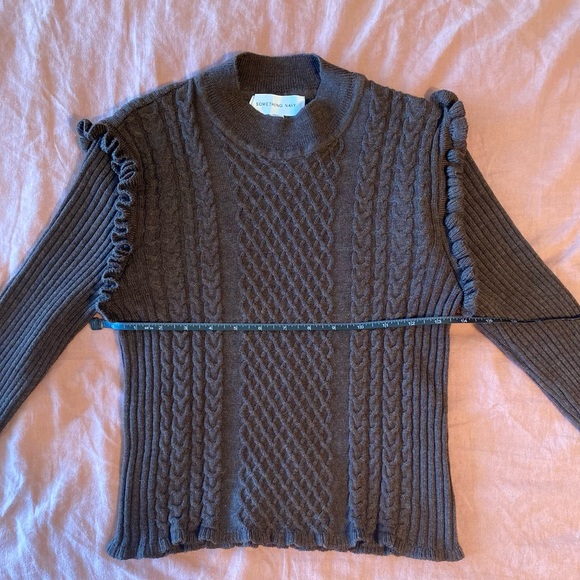 Something Navy Merino Wool Cropped Sara Sweater | Medium - Picture 11 of 11